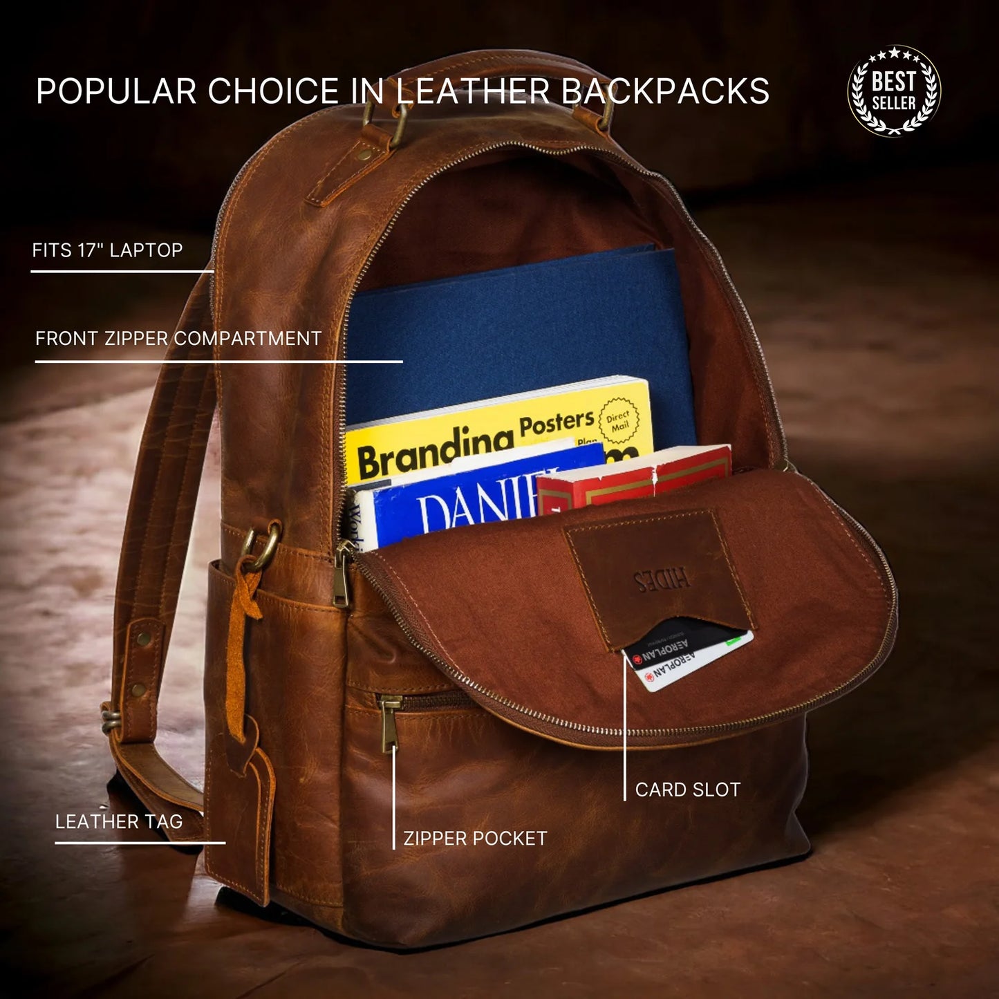 Leather Backpack Rucksack