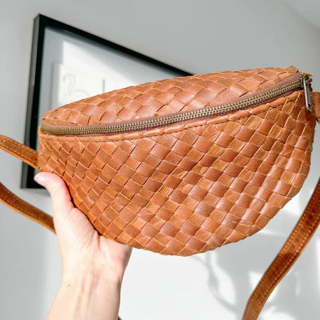 Nexus Woven Leather Belt Bag