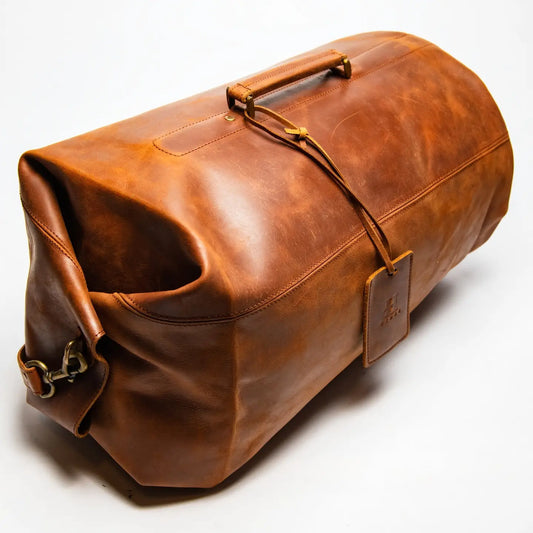 Military Leather Duffle Bag