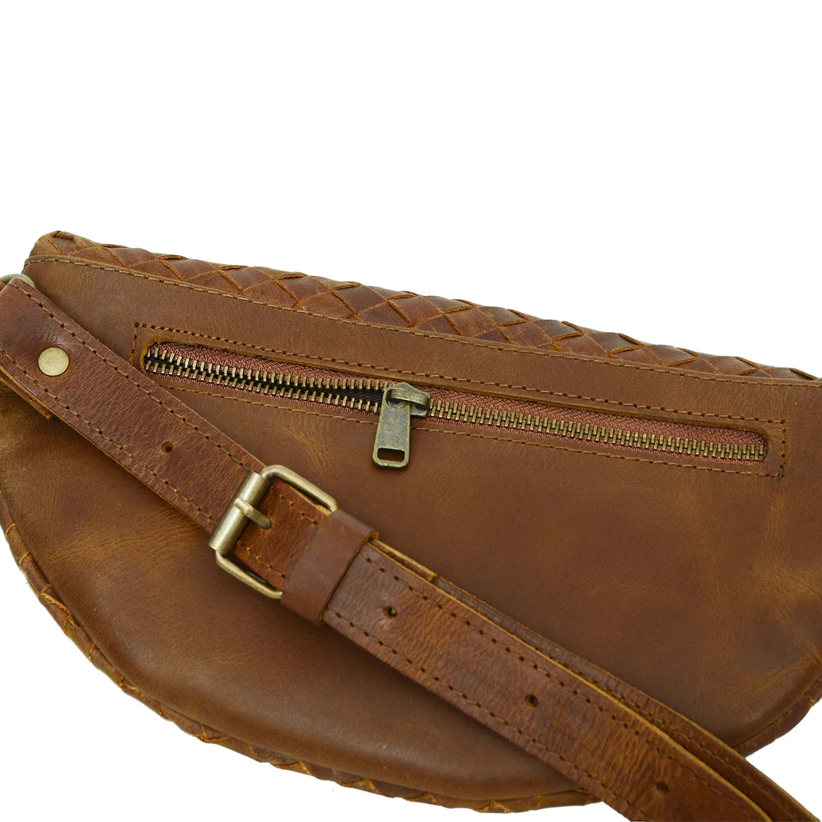 Nexus Woven Leather Belt Bag