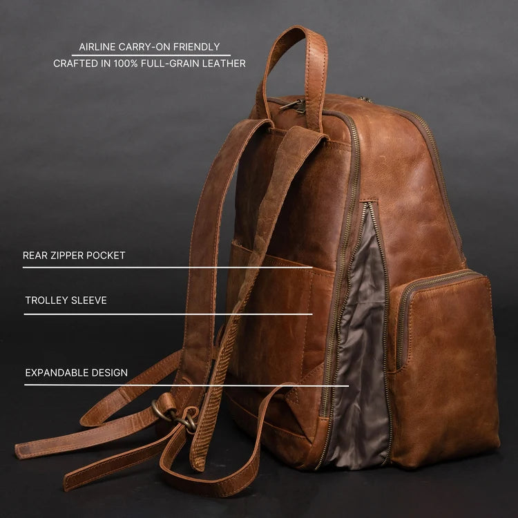 Minelli Leather Backpack